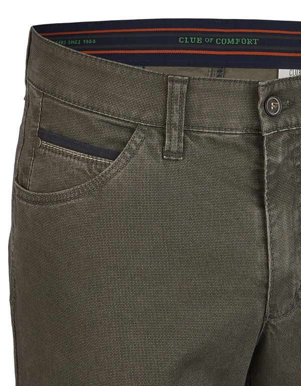 Брюки мужские зеленые Club Of Comfort, 5 карманов, прямые, мод.Marvin | купить в интернет-магазине Olymp-Men