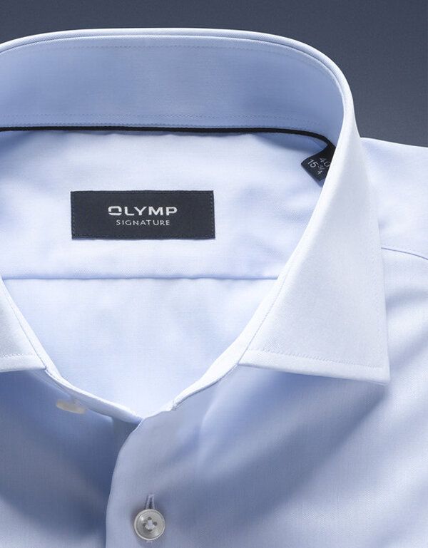 Мужская голубая классическая рубашка Signature
