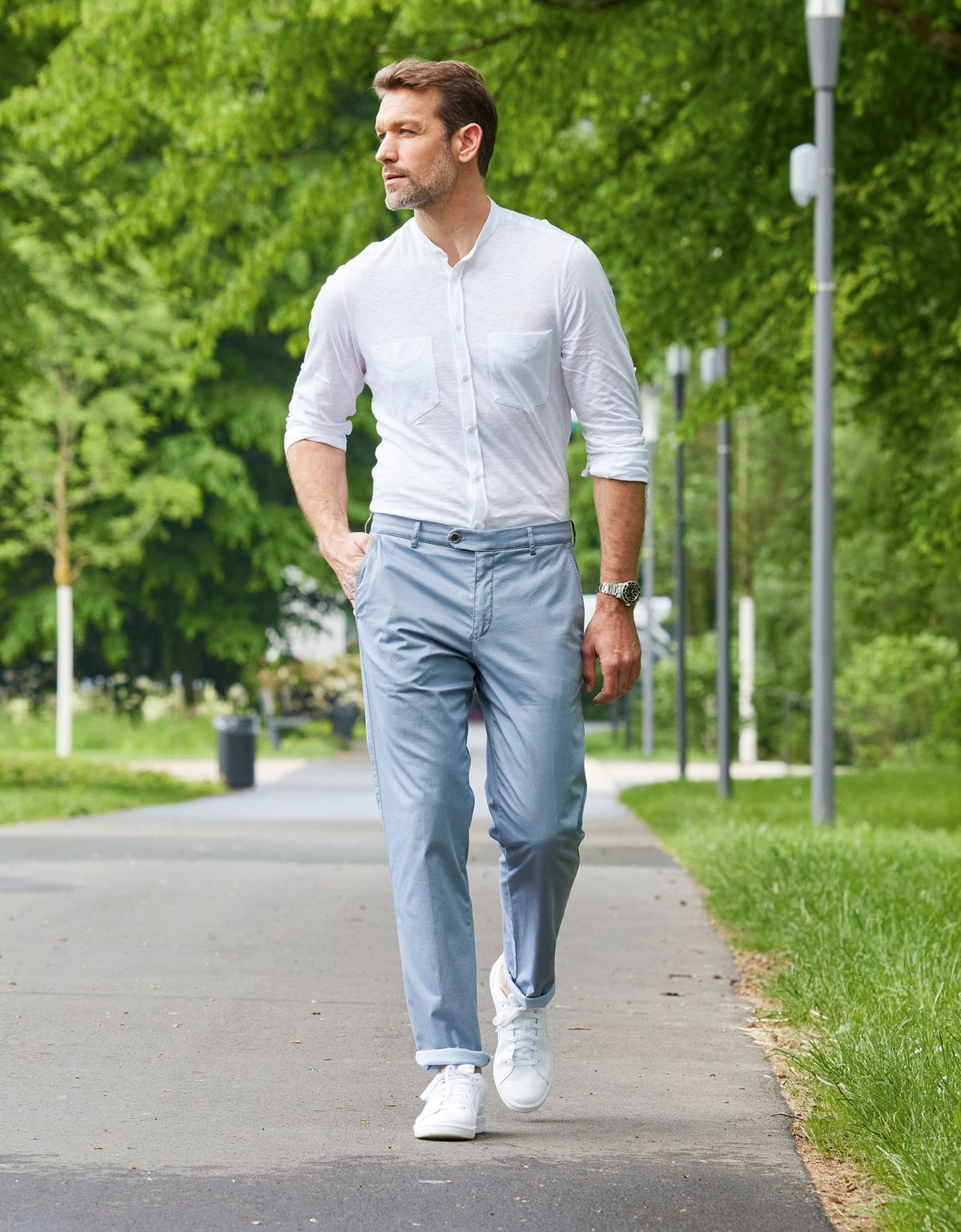 Брюки летние мужские w.Wegener, хлопок с лиоцеллом | купить в интернет-магазине Olymp-Men