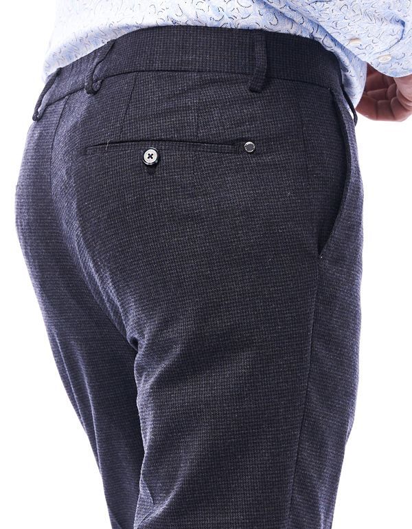 Брюки мужские шерстяные в клетку Gratude зауженные с поясом на резинке | купить в интернет-магазине Olymp-Men