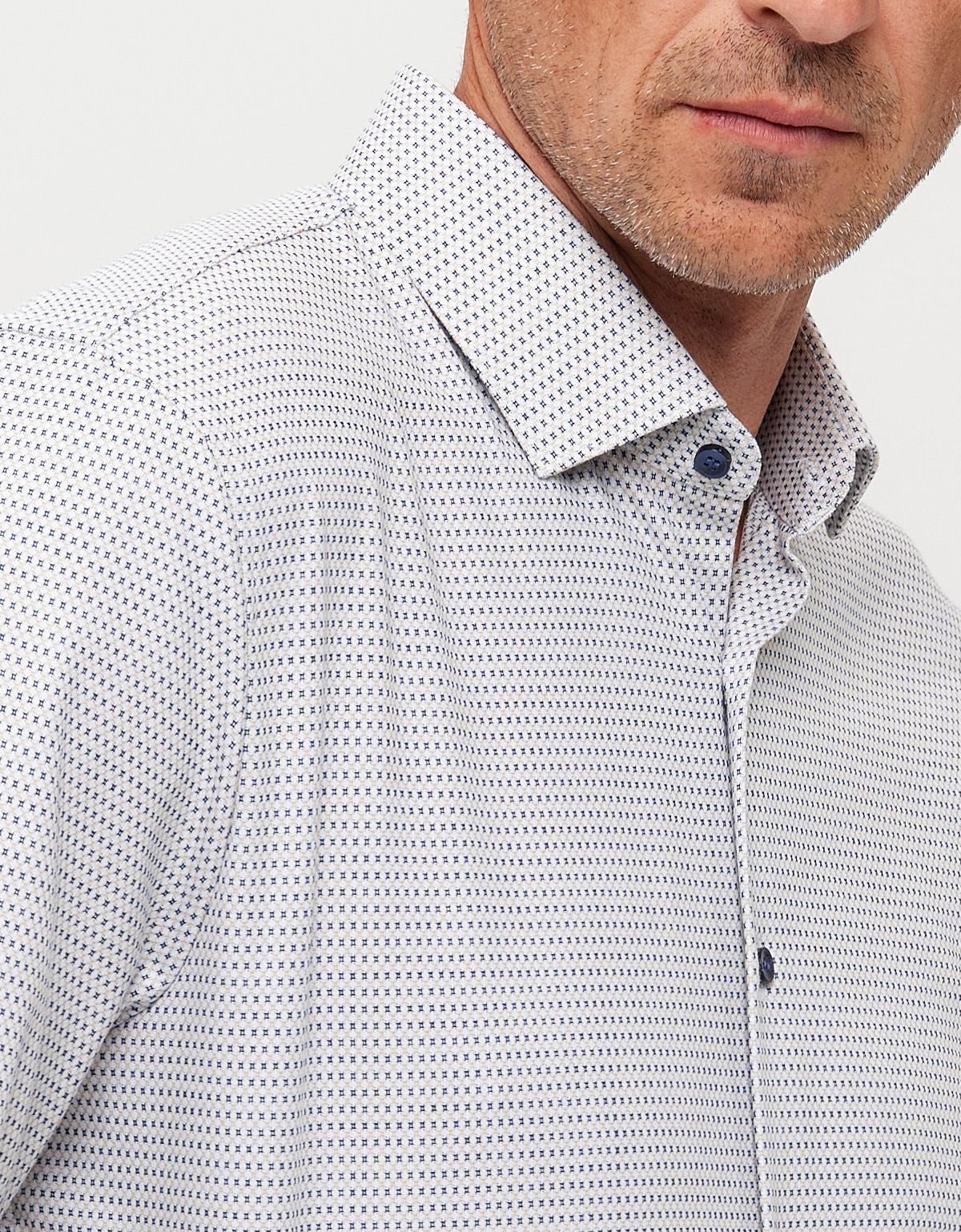 Рубашка с принтом OLYMP Luxor, климат-контроль, modern fit | купить в интернет-магазине Olymp-Men