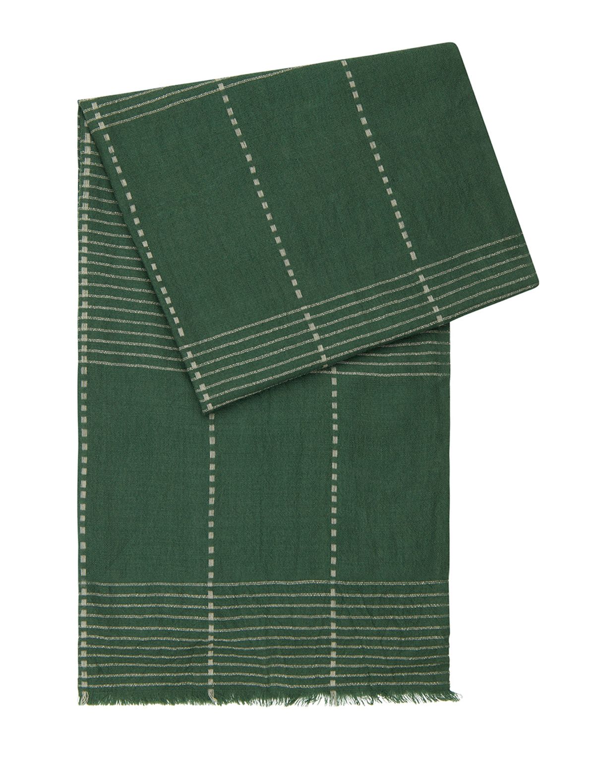 Шарф шерстяной Lindenmann в белую полоску | купить в интернет-магазине Olymp-Men