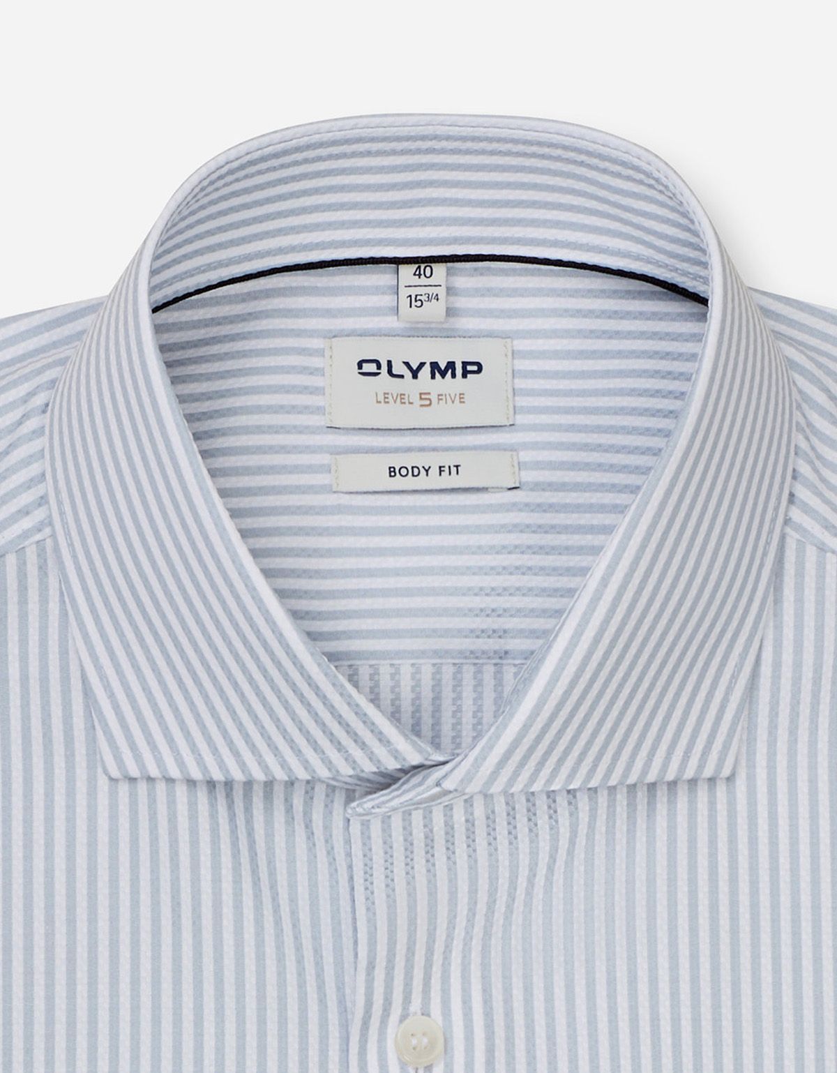 Рубашка мужская в серую полоску OLYMP, body fit | купить в интернет-магазине Olymp-Men