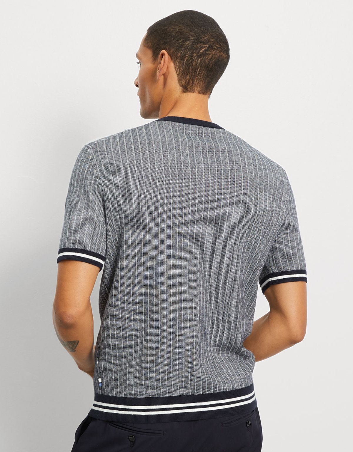 Джемпер мужской в полоску с коротким рукавом OLYMP | купить в интернет-магазине Olymp-Men