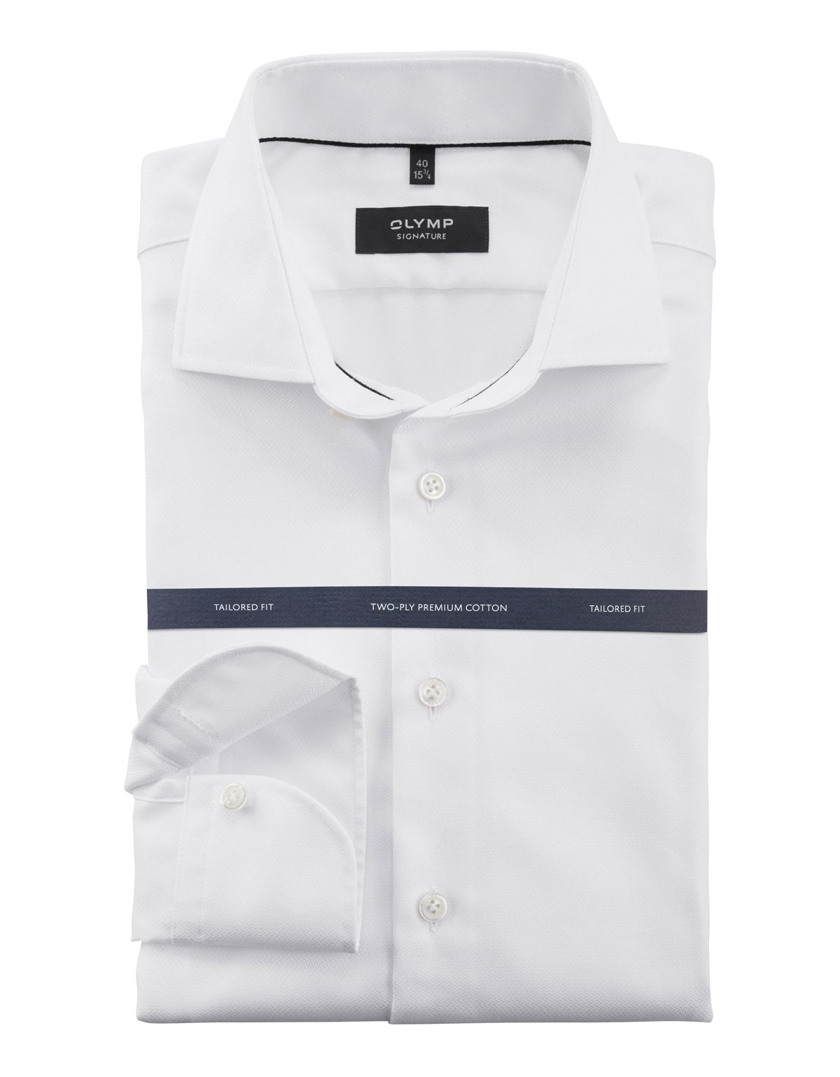 Рубашка мужская классическая Signature, фактурная ткань[Белый]