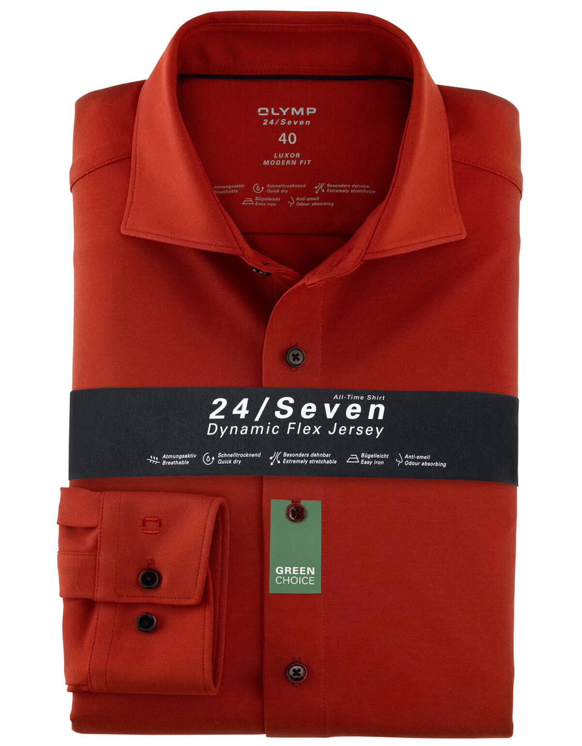 Трикотажная рубашка 24/7, modern fit[Красный]