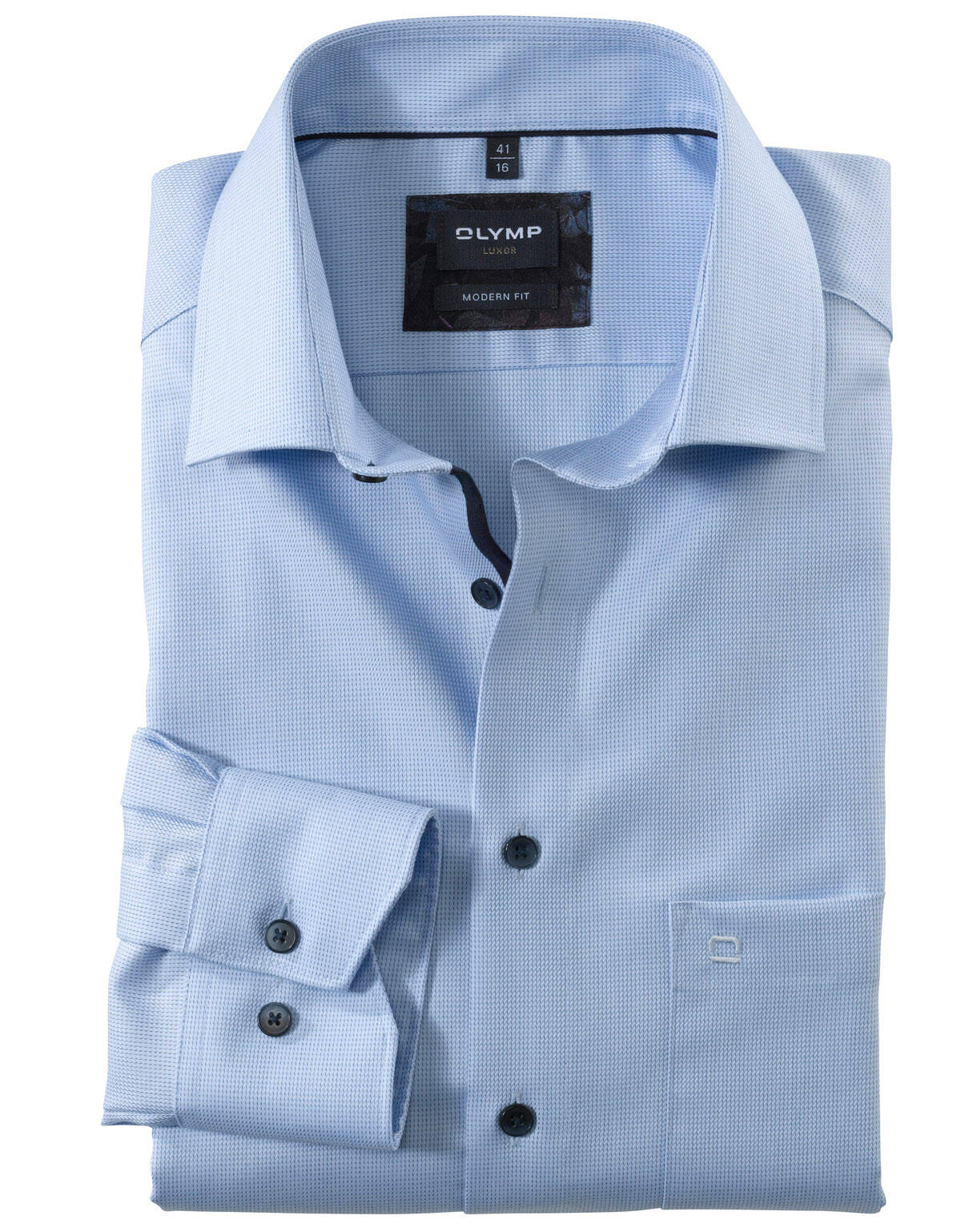 Рубашка голубая мужская OLYMP Luxor, modern fit[ГОЛУБОЙ]