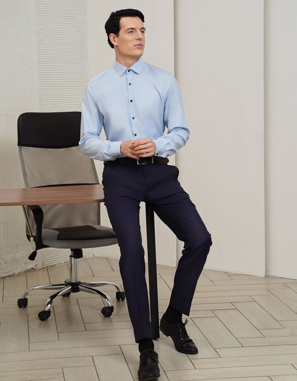 Рубашка классическая OLYMP длинный рукав, body fit | купить в интернет-магазине Olymp-Men