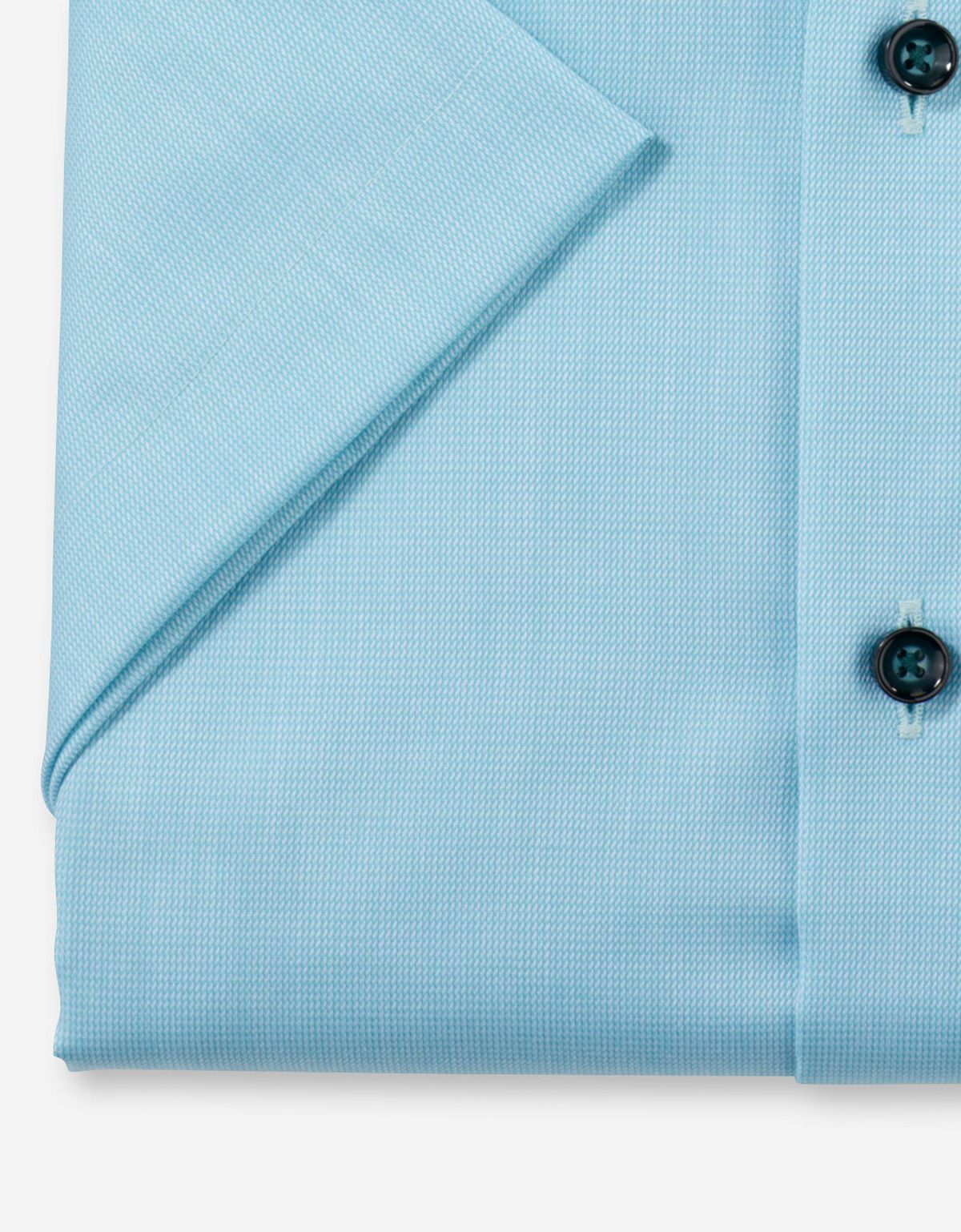 Сорочка мужская бирюзовая с коротким рукавом OLYMP Luxor, comfort fit