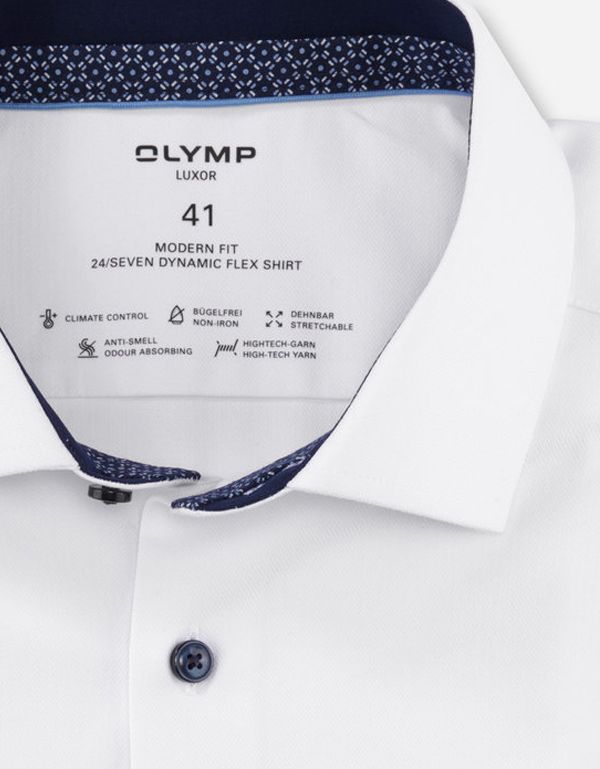 Рубашка OLYMP Luxor 24/7, modern fit, климат-контроль, на высокий рост | купить в интернет-магазине Olymp-Men