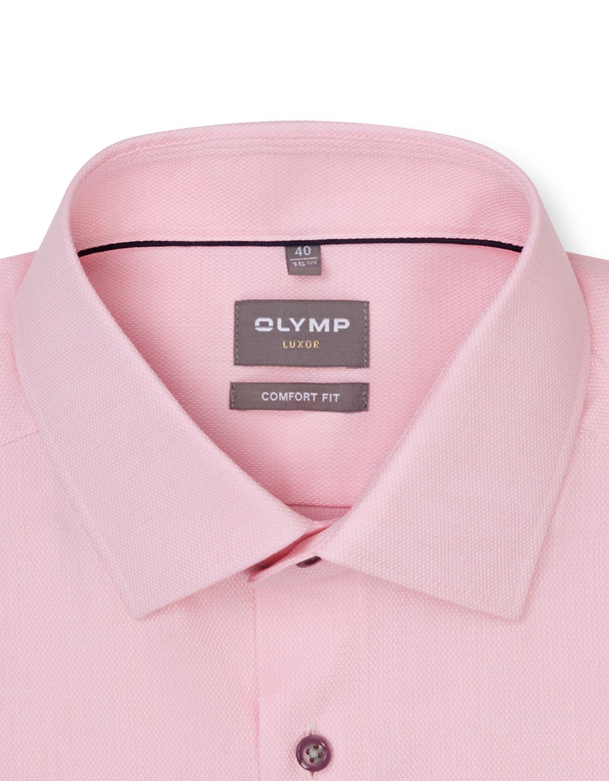 Рубашка розовая OLYMP Luxor, прямой крой на высокий рост | купить в интернет-магазине Olymp-Men