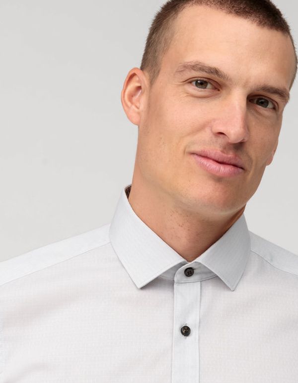 Рубашка мужская классическая OLYMP Level Five, body fit, фактурная ткань | купить в интернет-магазине Olymp-Men