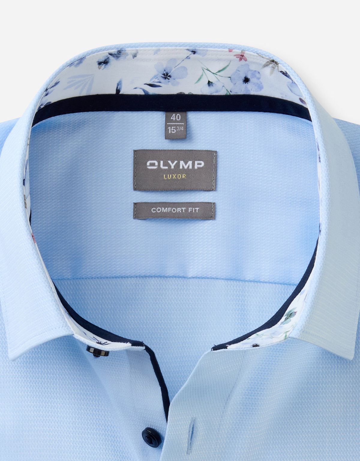 Рубашка голубая классическая OLYMP Luxor, comfort fit