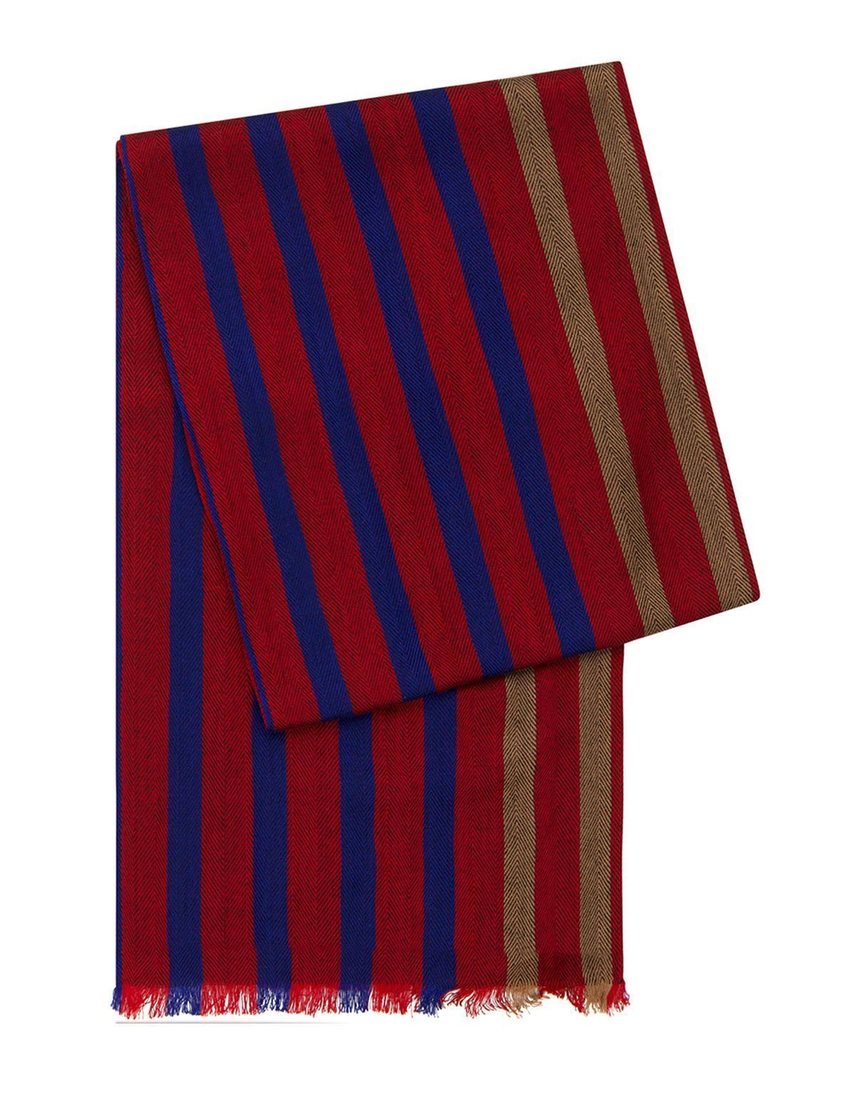 Шарф мужской Lindenmann в красную полоску | купить в интернет-магазине Olymp-Men