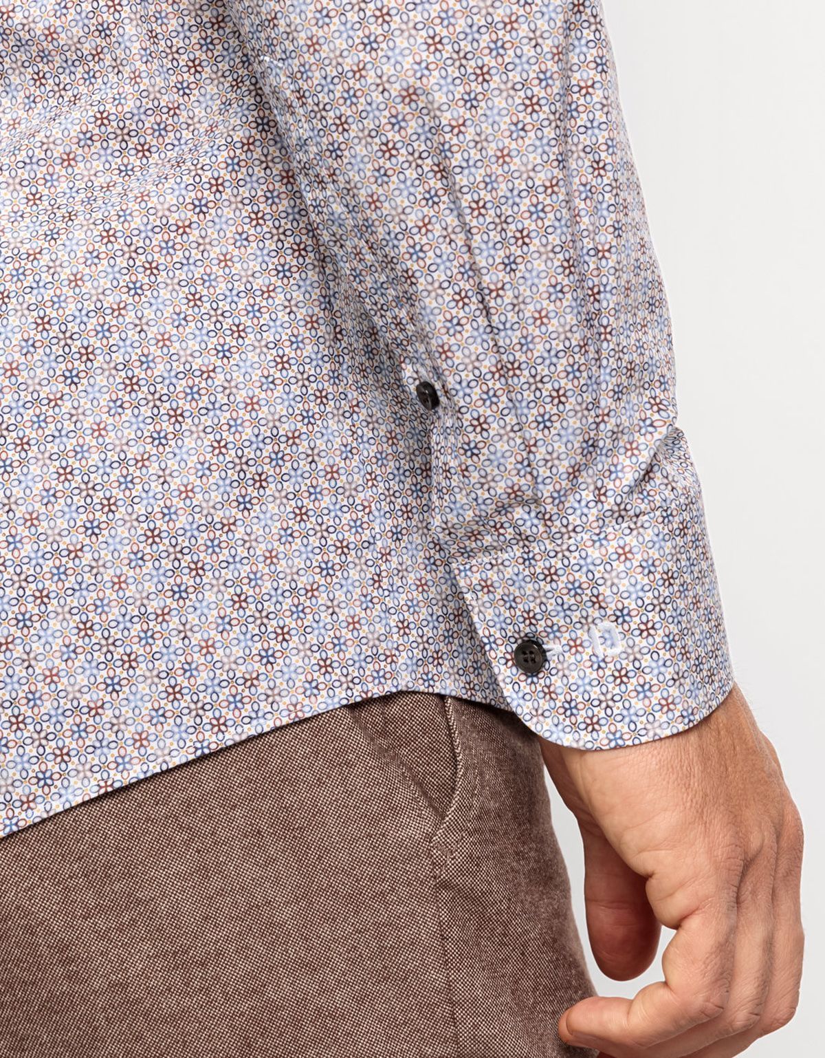 Рубашка мужская с рисунком OLYMP, body fit на высокий рост | купить в интернет-магазине Olymp-Men