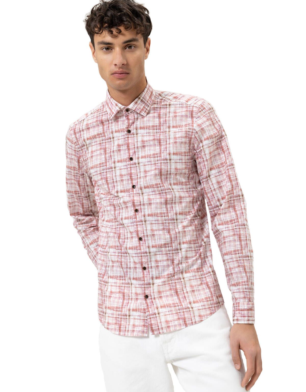 Рубашка мужская OLYMP Smart Casual, body fit[Красный]