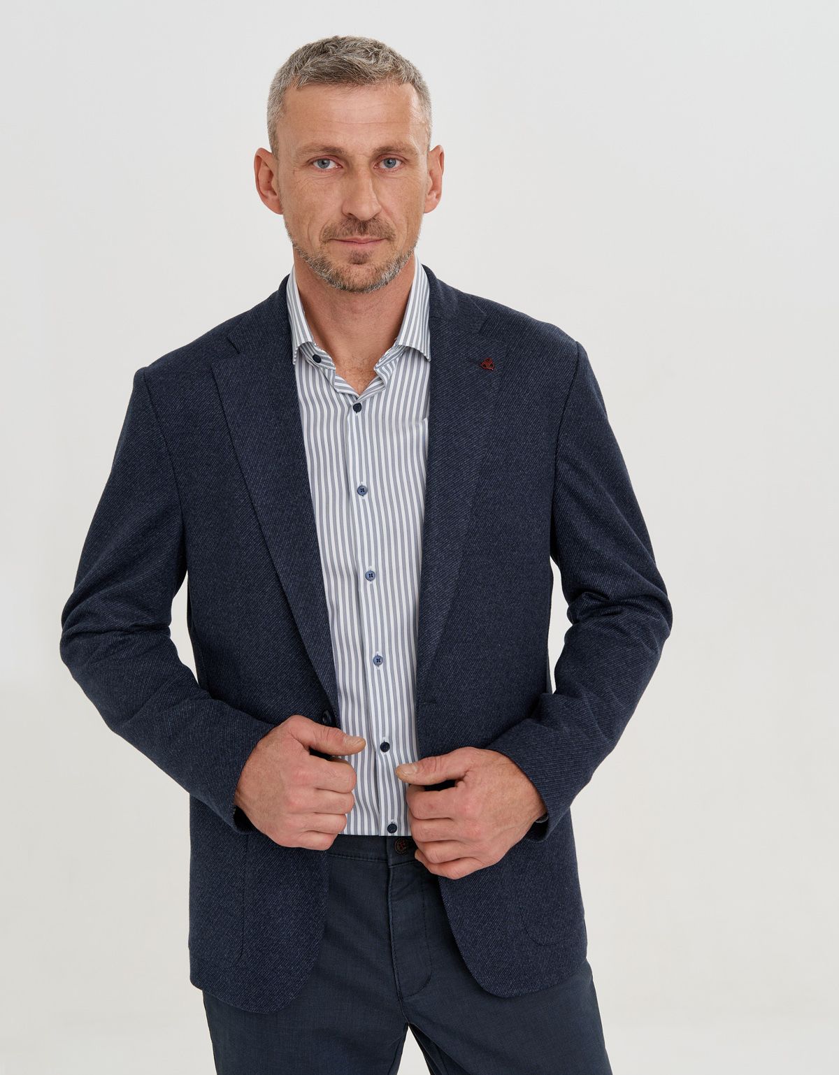 Пиджак мужской трикотажный синий Roy Robson | купить в интернет-магазине Olymp-Men