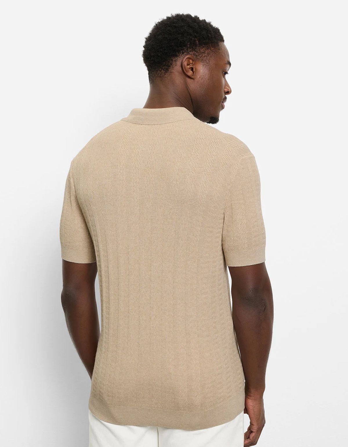 Поло мужское вязанное бежевое однотонное Olymp | купить в интернет-магазине Olymp-Men