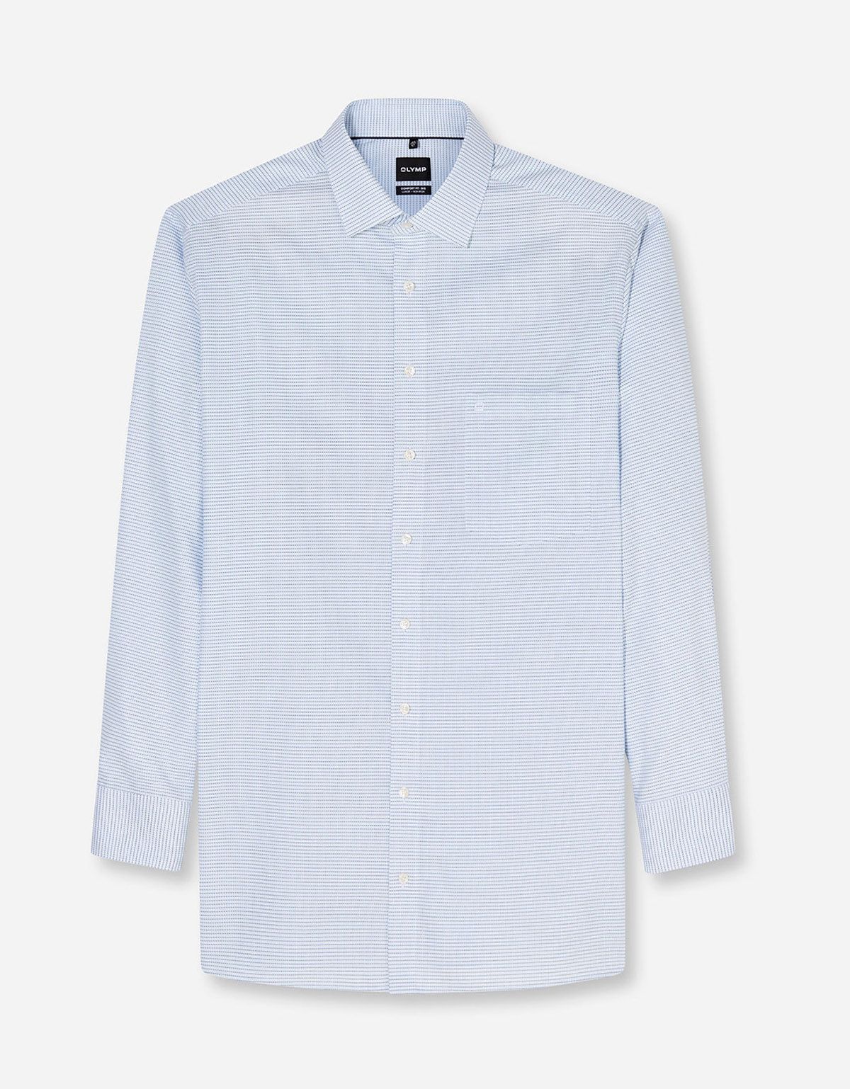 Сорочка классическая с голубым принтом Olymp Luxor Big, прямой крой | купить в интернет-магазине Olymp-Men