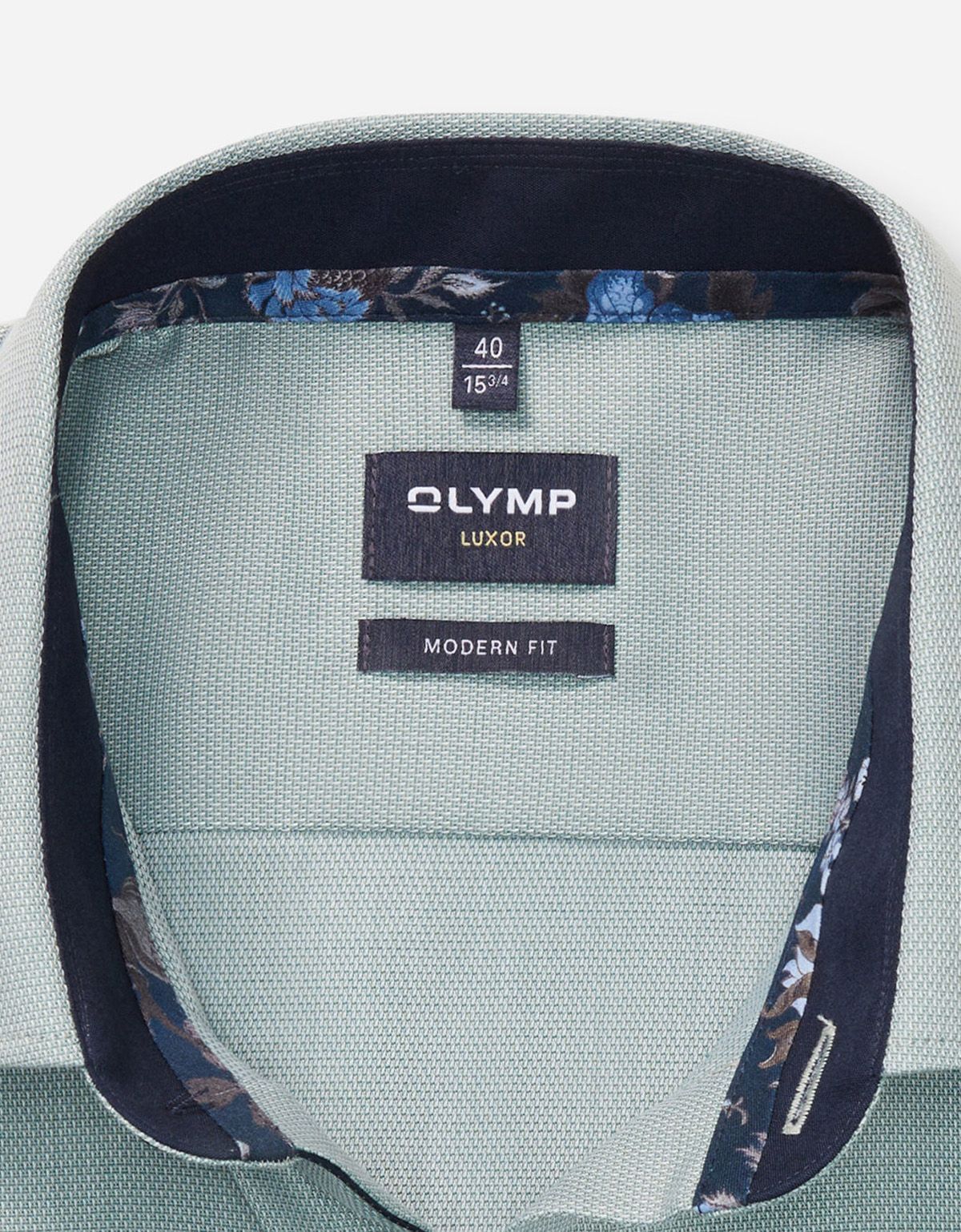 Рубашка мужская с синими пуговицами OLYMP Luxor, modern fit | купить в интернет-магазине Olymp-Men