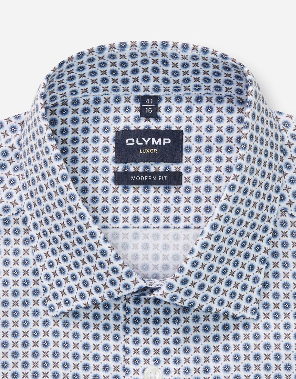 Рубашка мужская с рисунком OLYMP Luxor, modern fit на высокий рост | купить в интернет-магазине Olymp-Men