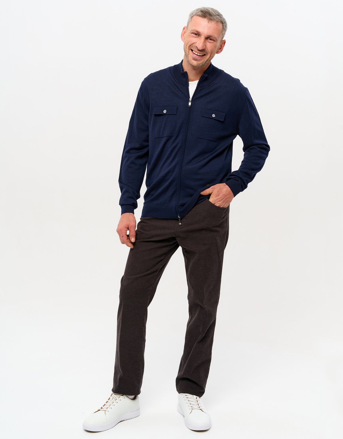 Кардиган Gratude на молнии с карманами | купить в интернет-магазине Olymp-Men