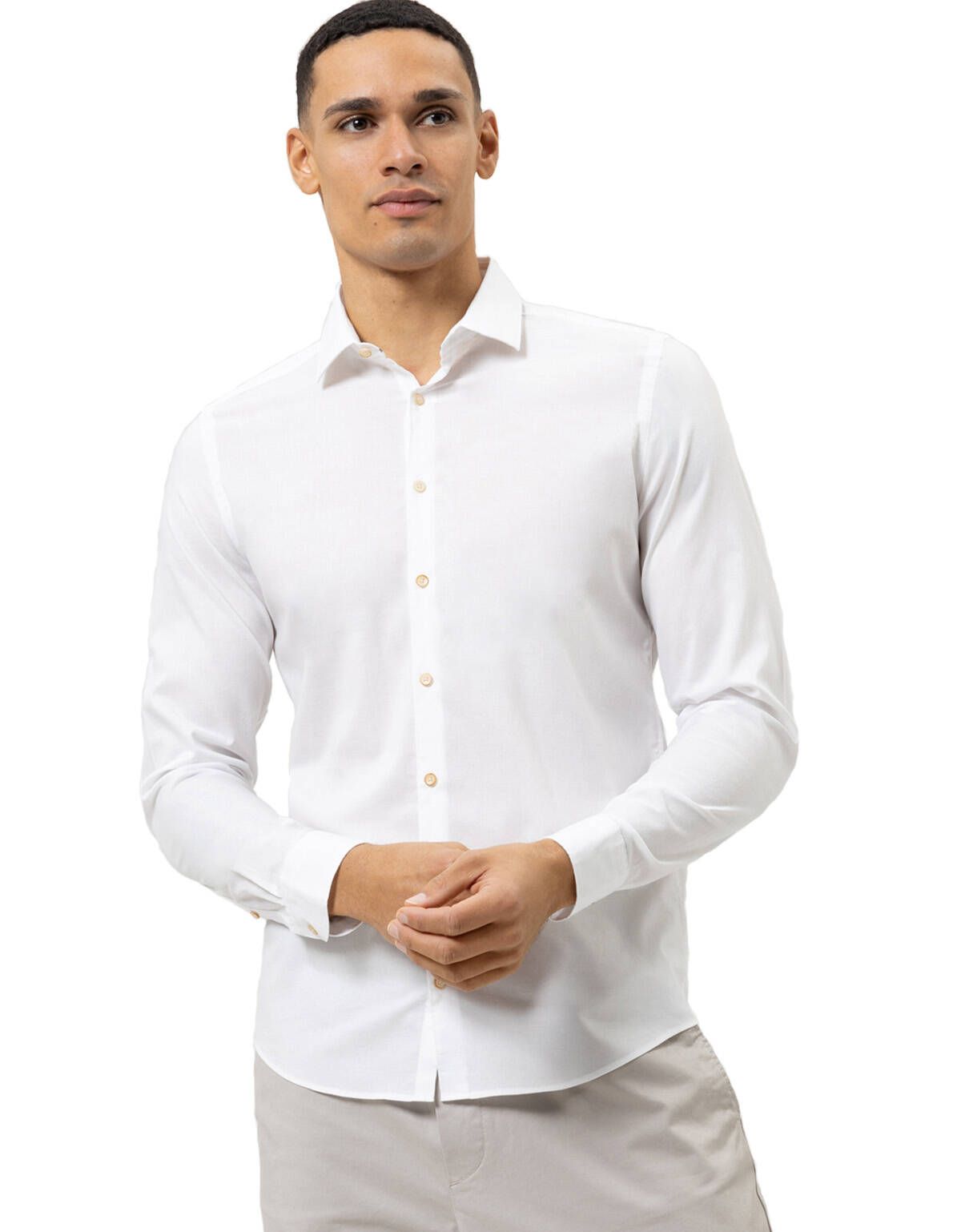 Рубашка мужская OLYMP Smart Casual, body fit[БЕЛЫЙ]