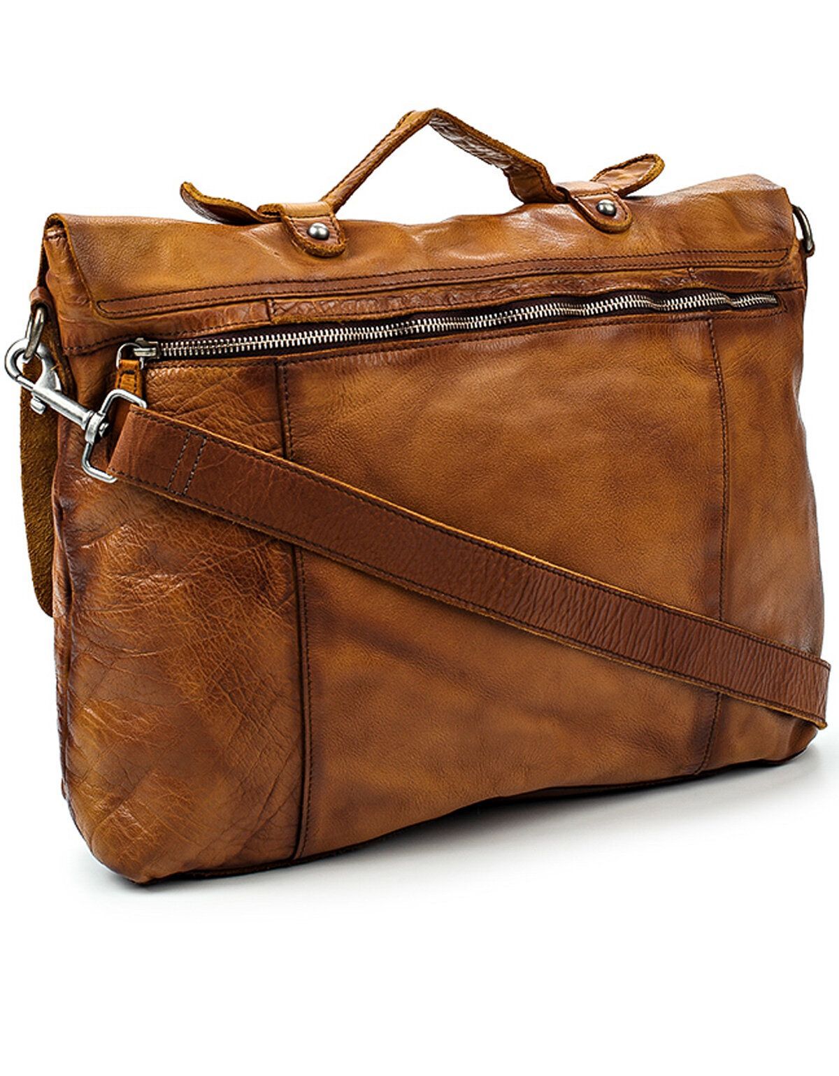 Мягкий портфель мужской кожаный с плечевым ремнем | купить в интернет-магазине Olymp-Men