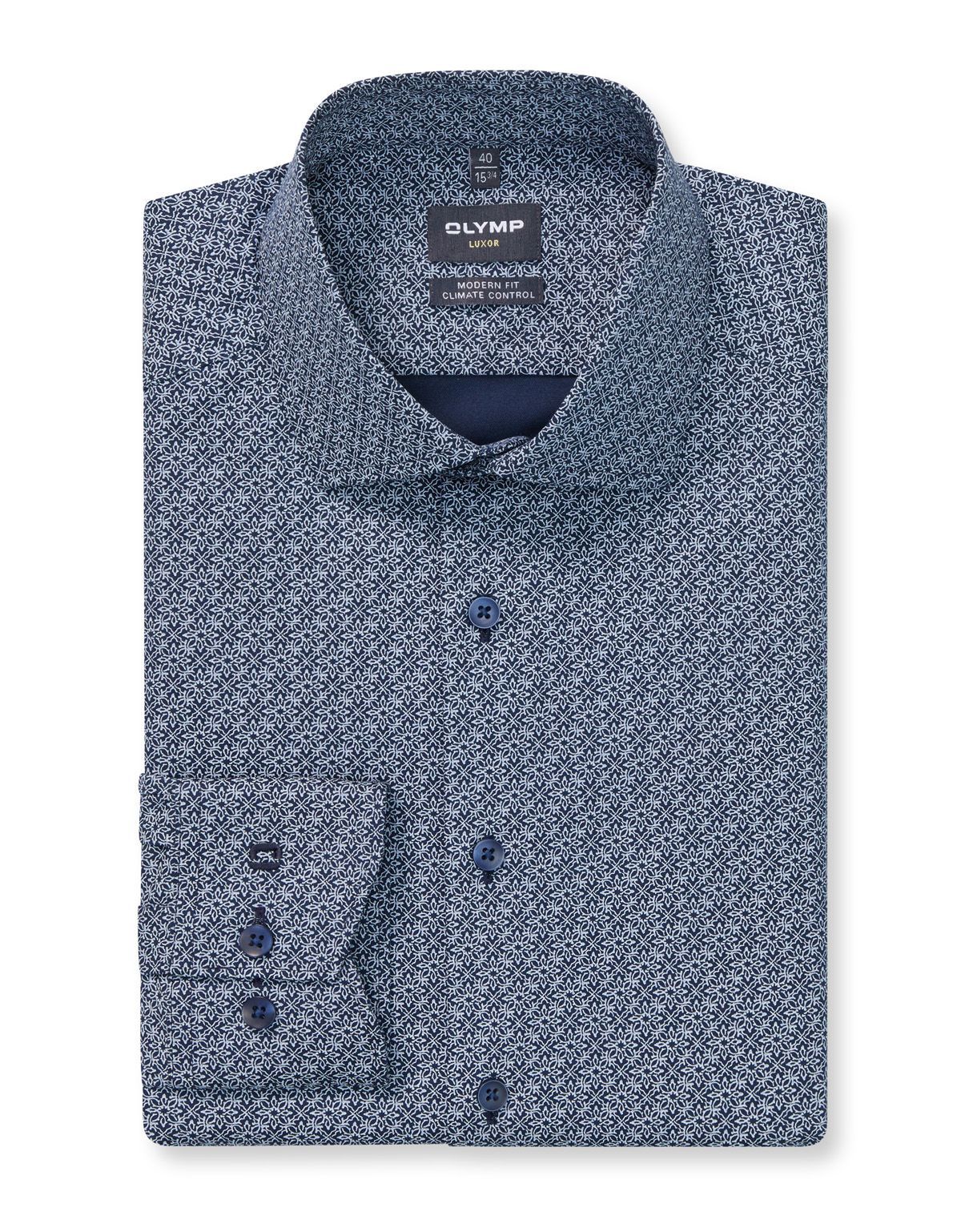 Рубашка с принтом Olymp, modern fit, климат-контроль, на высокий рост | купить в интернет-магазине Olymp-Men