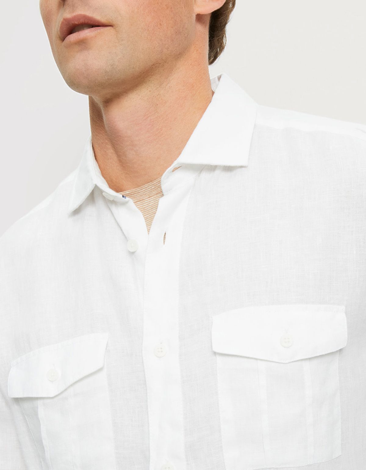 Рубашка льняная с накладными карманами OLYMP Casual | купить в интернет-магазине Olymp-Men