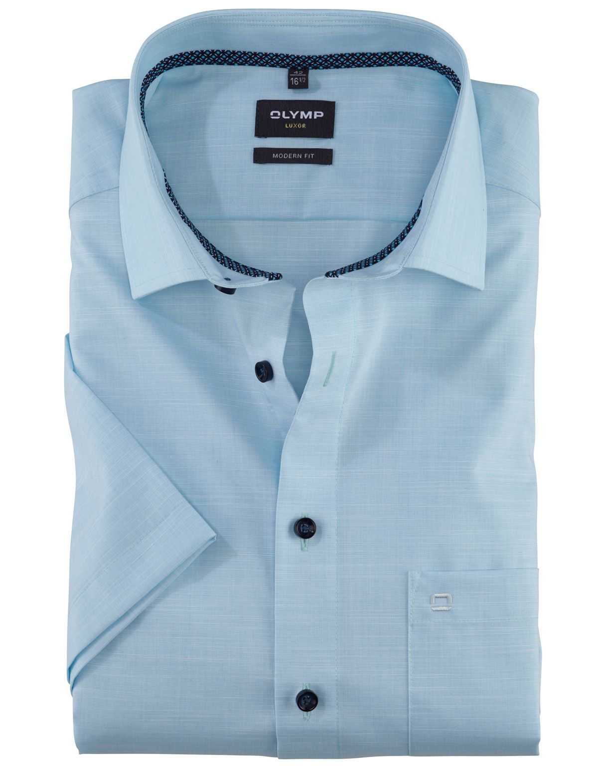 Рубашка классическая мужская OLYMP Luxor, modern fit[Бирюзовый]