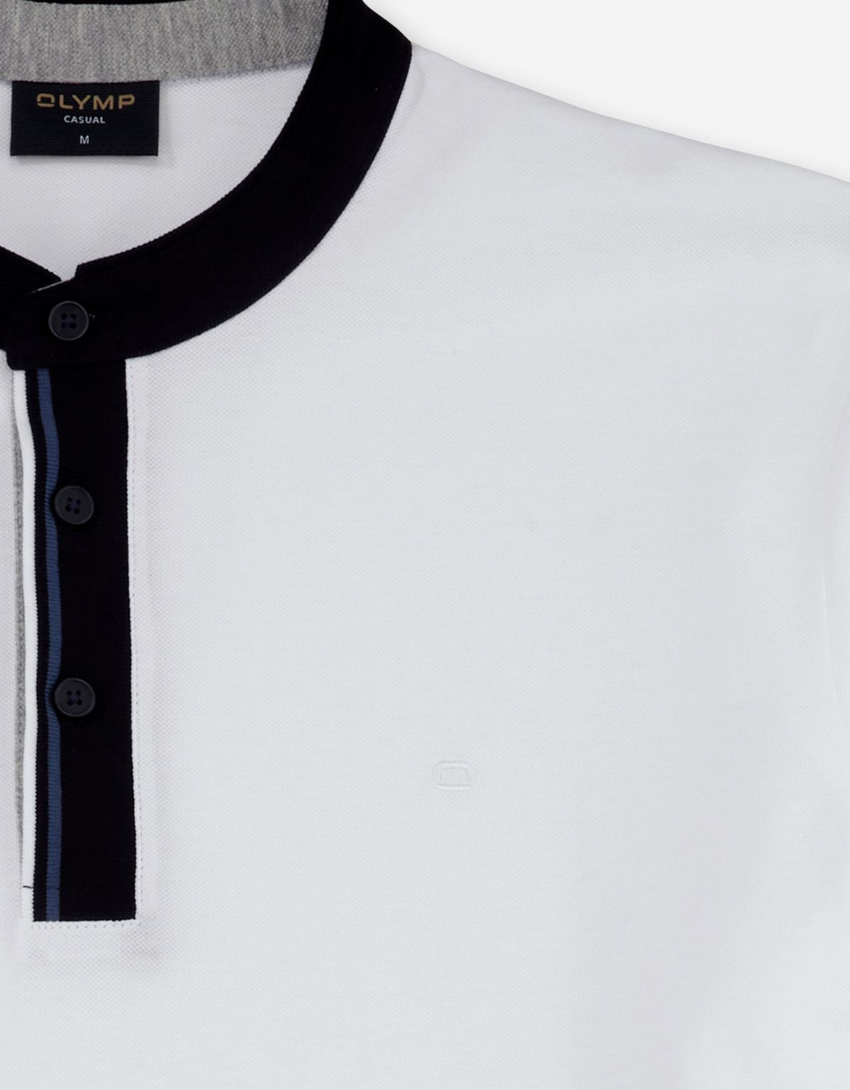 Поло мужское белое Olymp с воротником-стойкой | купить в интернет-магазине Olymp-Men