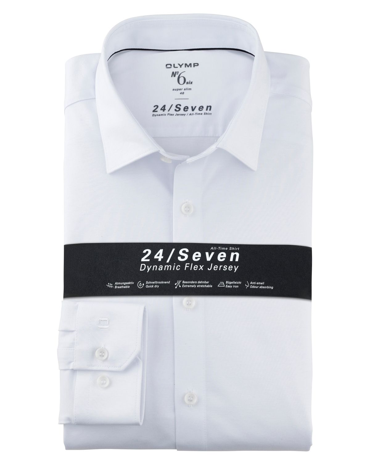 Трикотажная рубашка мужская Olymp 24/7, супер слим, артикул 25037400