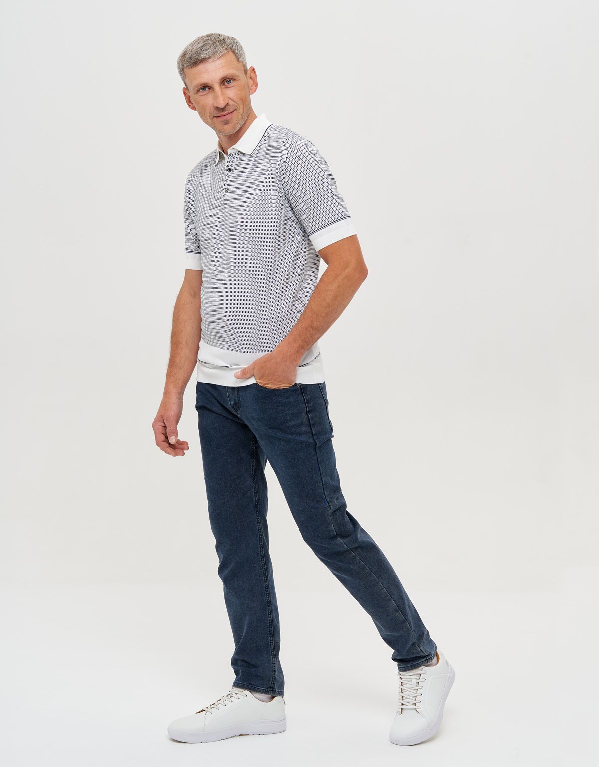 Поло мужское с рисунком на пуговицах Gtatude | купить в интернет-магазине Olymp-Men