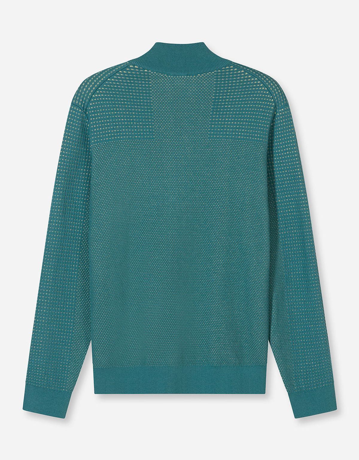 Свитер зелёный хлопковый с воротником на молнии Olymp | купить в интернет-магазине Olymp-Men