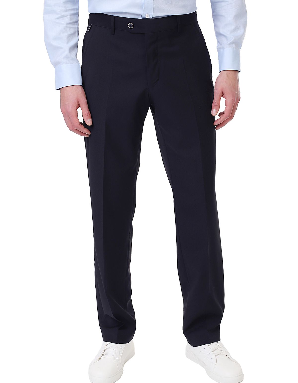 Классические синие брюки Wegener из тонкой шерсти, прямые