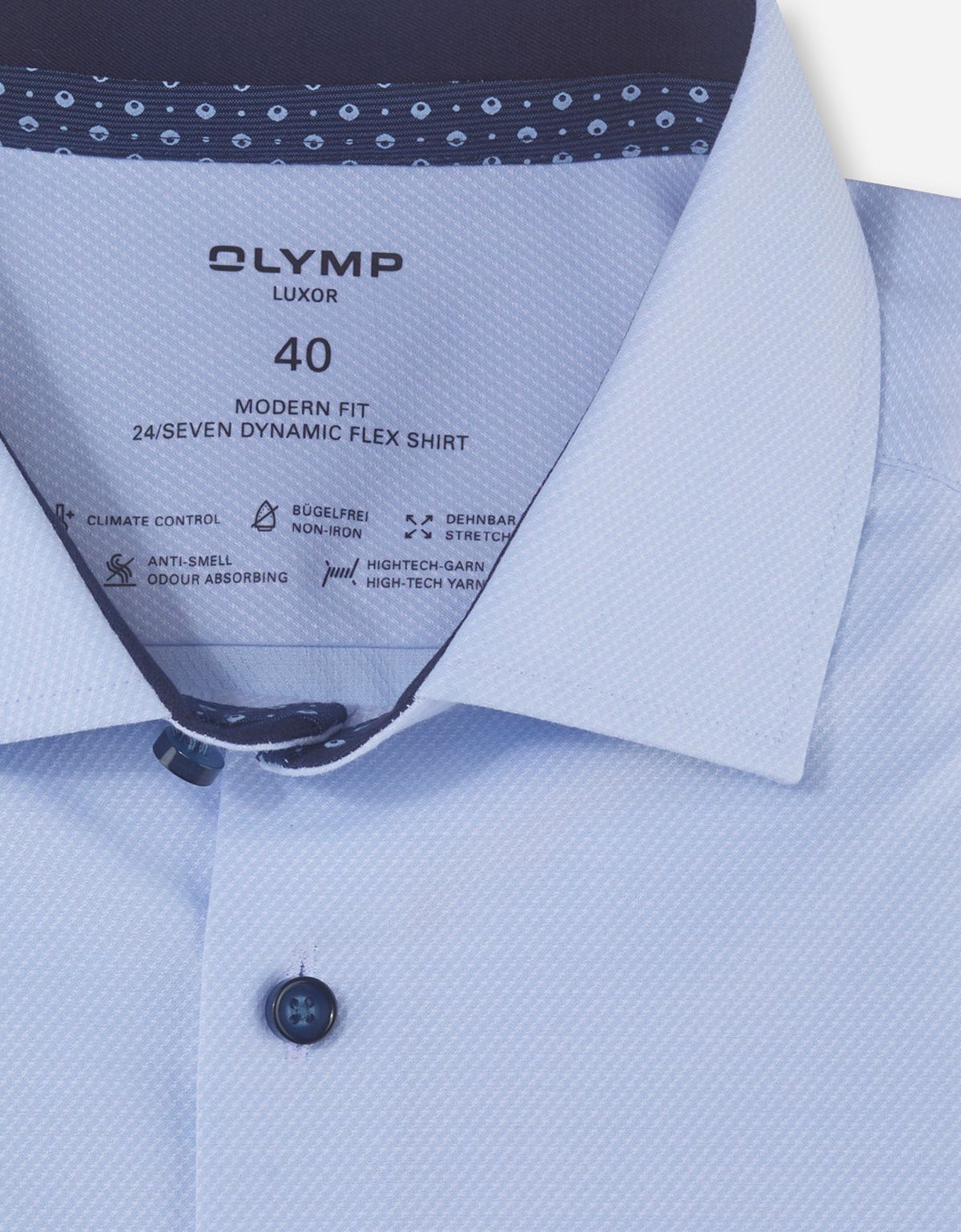 Рубашка с длинным рукавом OLYMP Luxor 24/7 климат-контроль, modern fit | купить в интернет-магазине Olymp-Men