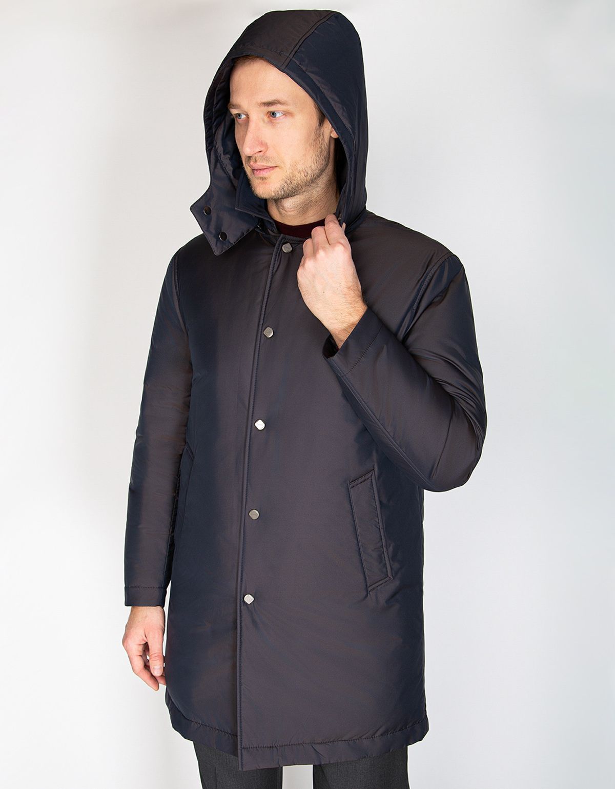 Куртка пуховая мужская RIGGI с капюшоном | купить в интернет-магазине Olymp-Men