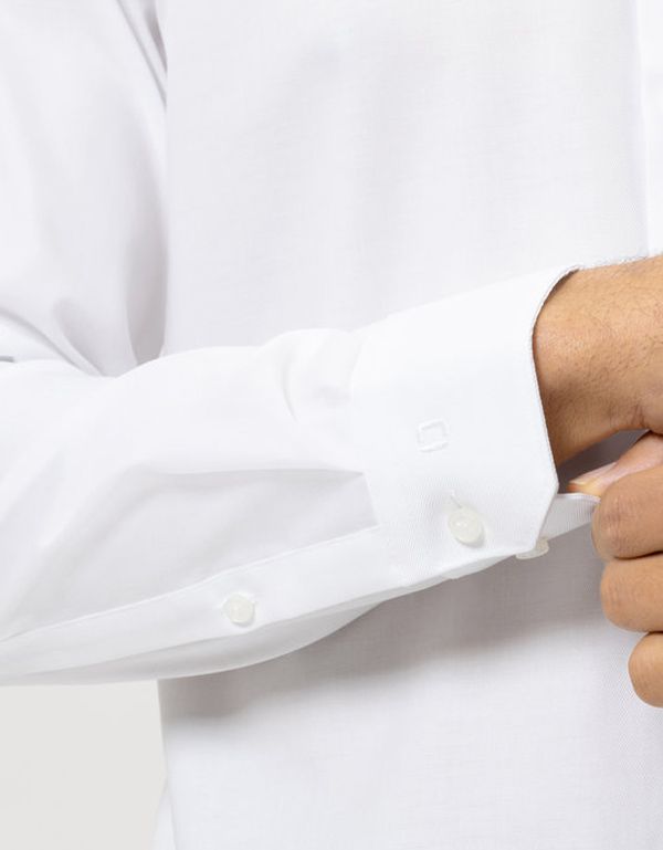 Белая рубашка OLYMP из твила, классика, супер слим | купить в интернет-магазине Olymp-Men