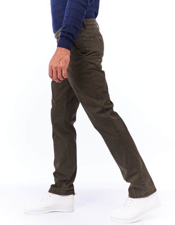 Брюки мужские Meyer хлопковые цвета хаки, прямые | купить в интернет-магазине Olymp-Men
