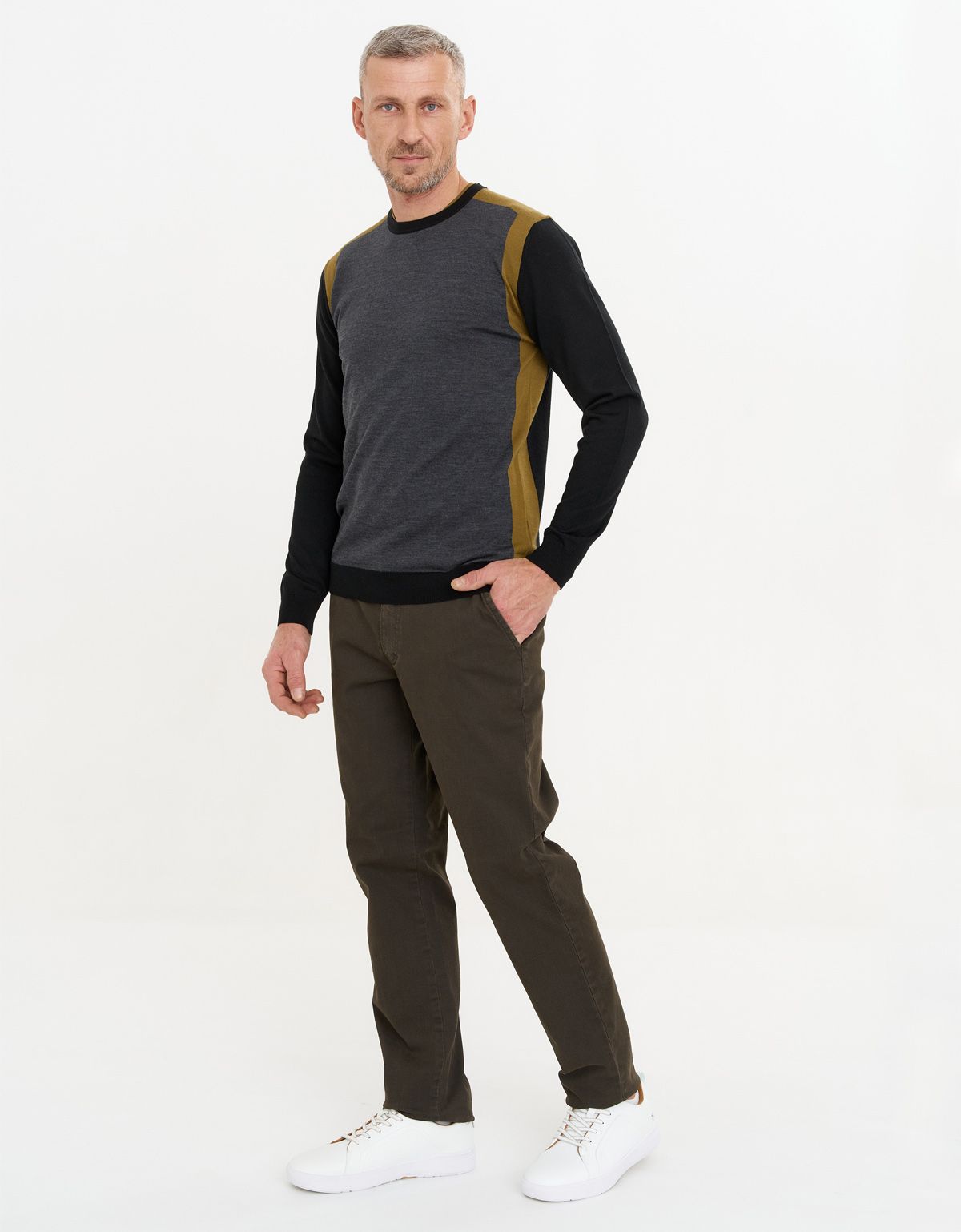 Джемпер чёрный мужской Gratude шерстяной | интернет-магазин Olymp-Men