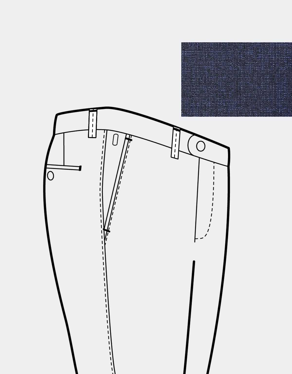 Брюки мужские классические из шерсти w.Wegener | купить в интернет-магазине Olymp-Men