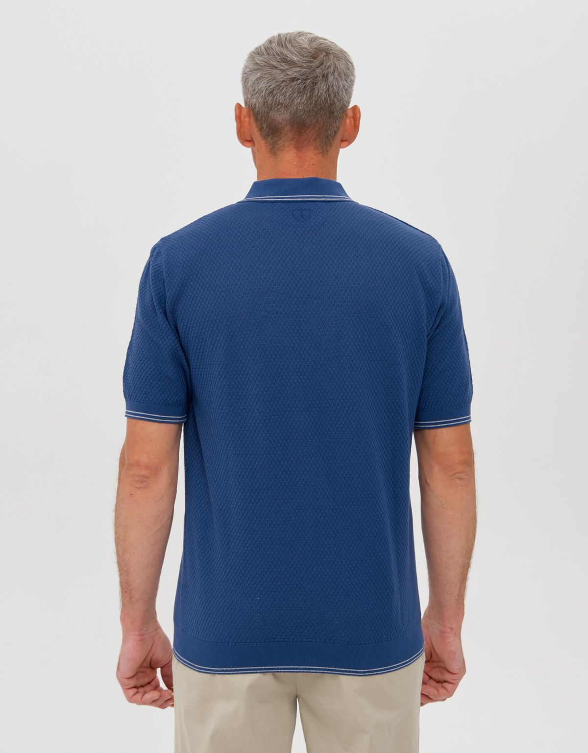 Поло синее мужское на молнии Gratude | купить в интернет-магазине Olymp-Men