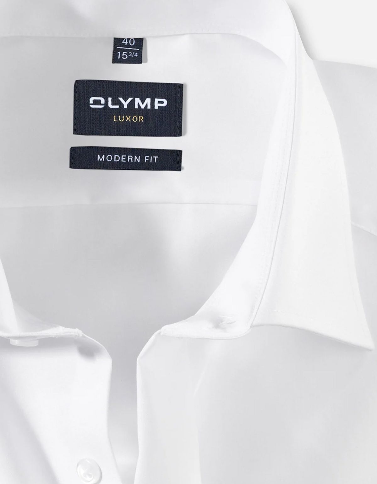 Сорочка белая мужская с потайной планкой Olymp Luxor, modern fit