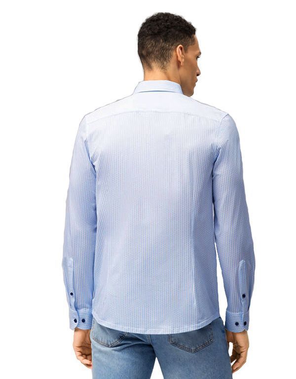 Рубашка мужская трикотажная с длинным рукавом OLYMP 24/7, body fit | купить в интернет-магазине Olymp-Men