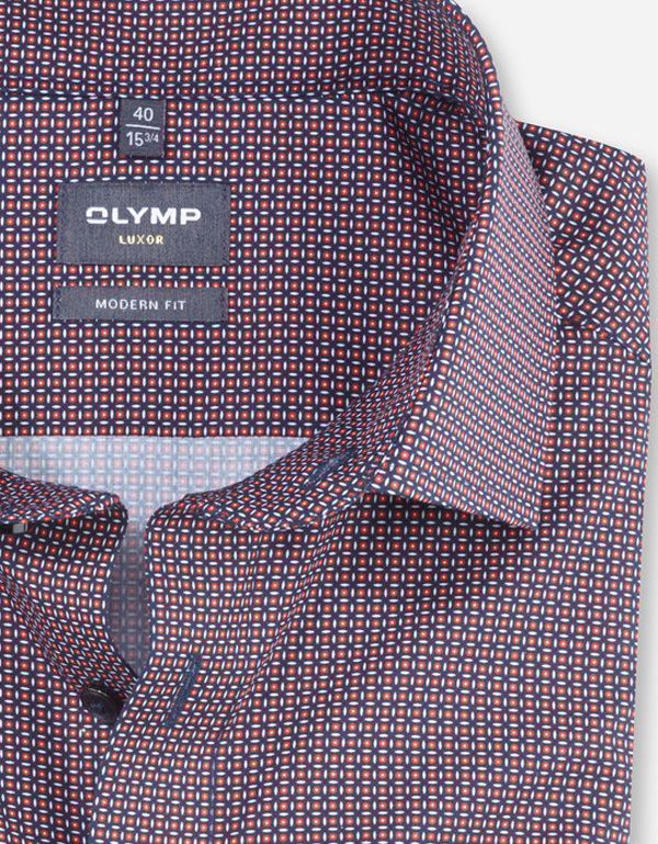 Рубашка мужская классическая в клетку OLYMP Luxor, modern fit | купить в интернет-магазине Olymp-Men