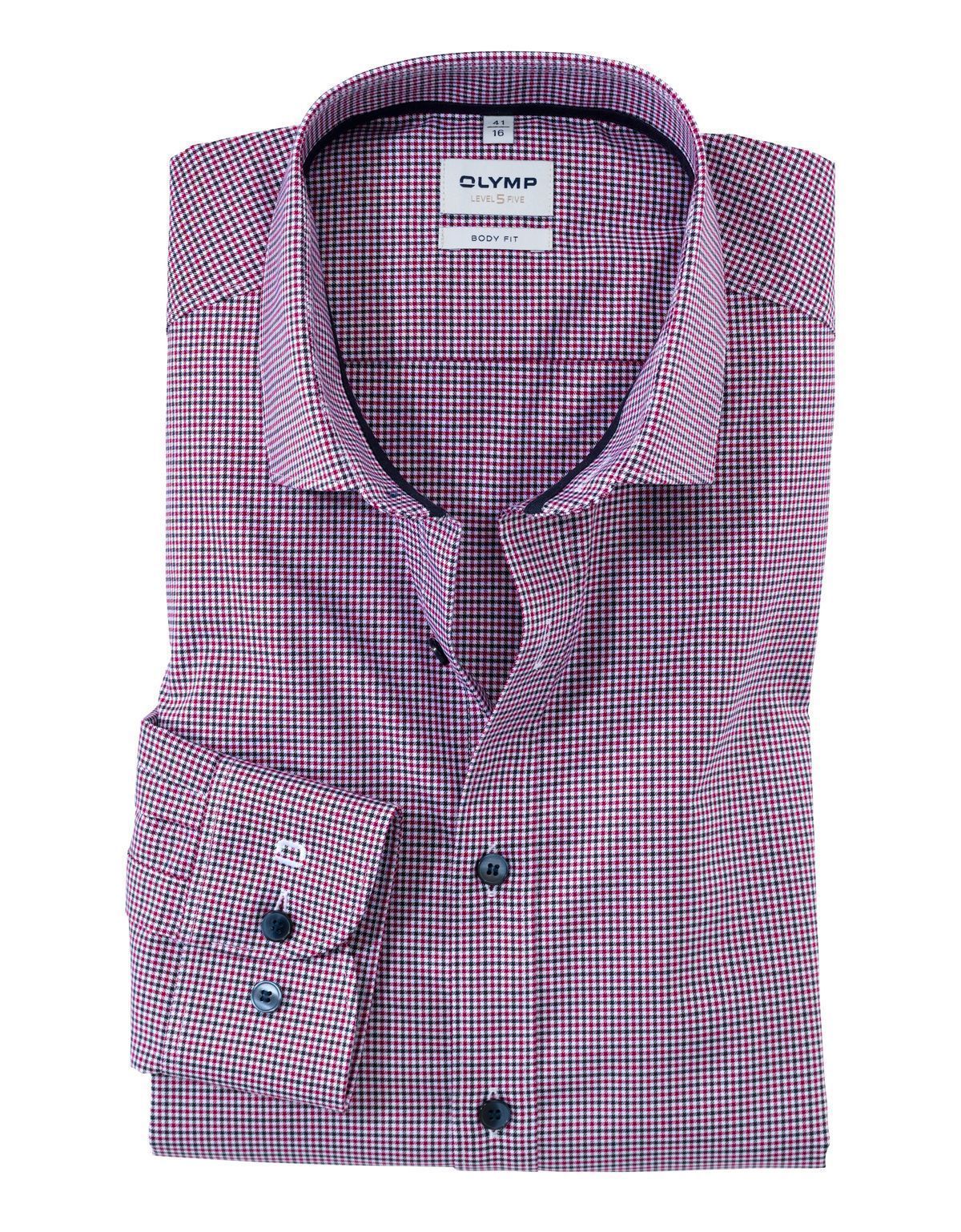 Рубашка классическая OLYMP в клетку, body fit | купить в интернет-магазине Olymp-Men