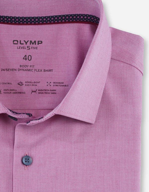 Рубашка мужская однотонная OLYMP 24/7, body fit