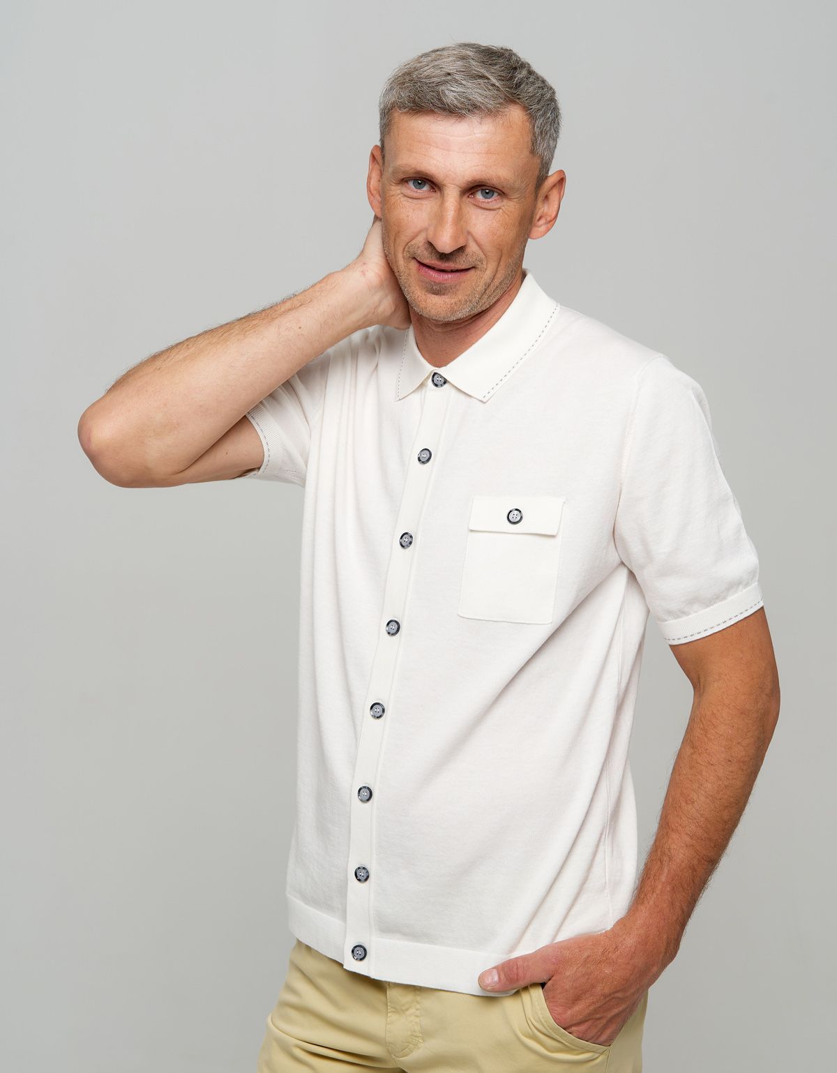 Рубашка-поло мужская Gratude с нагрудным карманом | купить в интернет-магазине Olymp-Men