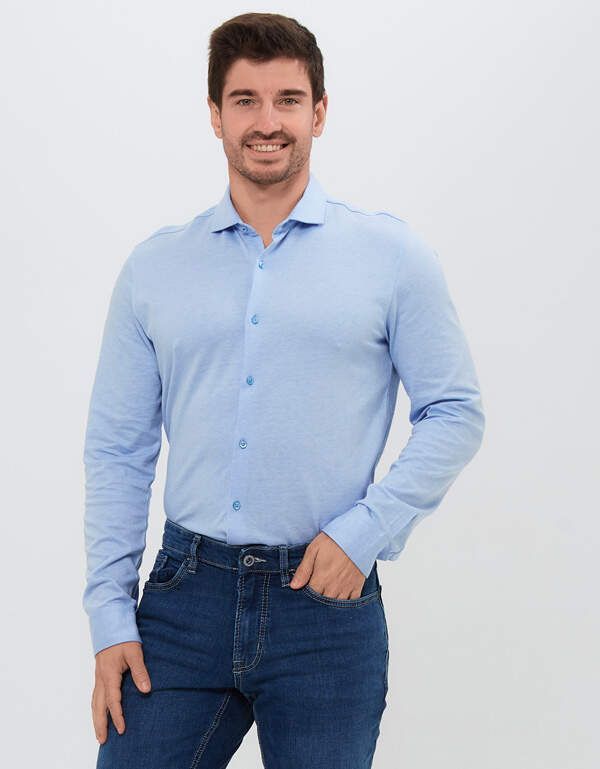 Рубашка мужская PLATIN, slim fit, артикул 1000-106UF-TP